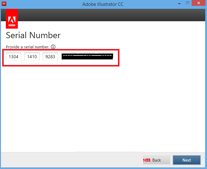Adobe illustrator cs6 serial number